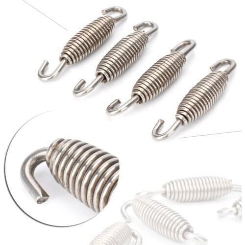 50mm Motorcycle Short Outlaw Racing Header Exhaust Springs Assembly for Honda 4PCS Stainless Universal