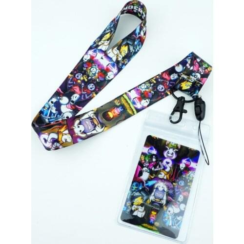 Cartoon Game Sans Firsk Key Chains Neck Strap Lanyards for keys Mobile Phone Straps Rope ID Card Gym Hang Rope Lariat Gift