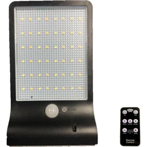 Solar 48LED Wall Lamp Sense Room Outdoor Lighting Landscape Lantern Waterproof Street Lamp Garden Light Remote Control
