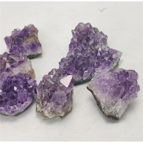 Natural Specimen Raw Amethyst Quartz Purple Crystal Cluster Healing Stones Home Decoration Crafts Decoration Ornament
