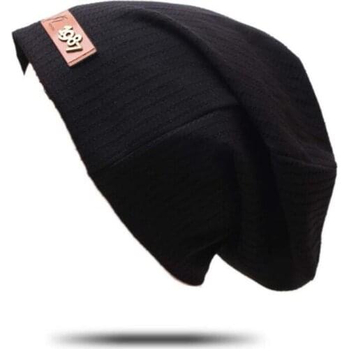 New Letters Autumn Turban Cap Casual Unisex Hip-Hop Cap Knit Beanie Hats For Women Men Winter Beanies Caps