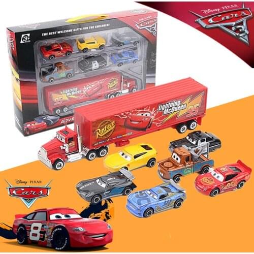 New Disney Pixar Car 3 Lightning McQueen Jackson Storm Mack Uncle Truck 1:55 Diecast Metal Car Model Toy Boy Christmas Gift