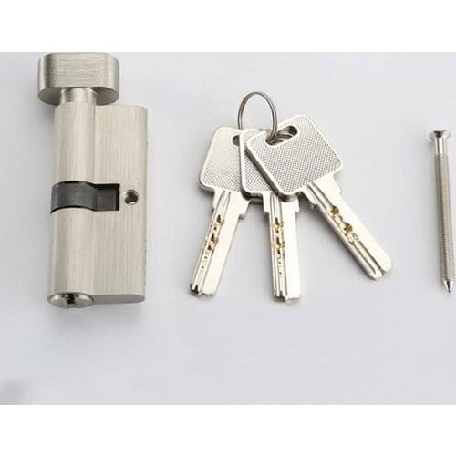 Single Brass door lock Cylinder 60 65 70 Security Lock Cylinder Bedroom lock core basic anti -theft lock key