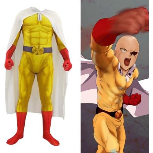 ONE PUNCH-MAN Costume Speed Sonic Zentai Superhero Bodysuit Suit Jumpsuits Halloween Costume for Kids Anime Costumes