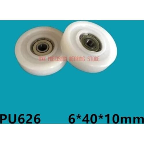 Plastic bearing nylon wheel roller pulley 10pcs 626 Nylon plastic Embedded 626 Groove Ball Bearings 6*40*10mm Guide Pulley