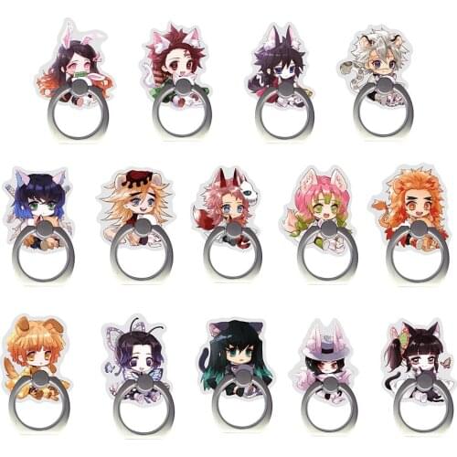 1Pcs Anime Demon Slayer Kimetsu No Yaiba Phone Stand Cute Fun Acrylic Mobile Phone Holder