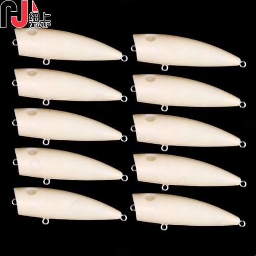 10pcs Blank Lure Fishing Bait 9G 7CM Unpainted Fishing Lures Fake Popper Fishing wobbler Japan Fish Lures