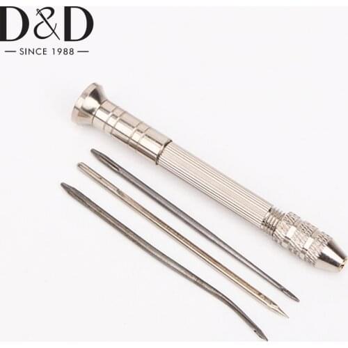Professional Sewing Awl Detachable Metal Awl Pin Sewing Punch Hole Maker Stitching Kits for Leather Craft Sewing Tools