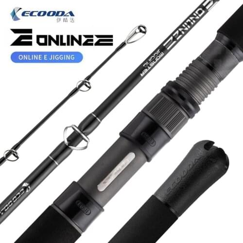 ECOODA Online E Jigging Rod 1.58m 1.60m 1.63m 1/2pcs PE2-6 Lure WT 100-400g Full FUJI Part Spinning Casting Fishing Rod Seawater