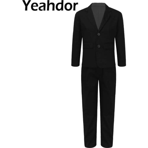 Flower Boys Wedding Suit 2Pcs Kids Tuxedo Dress Gentleman Boys Formal Suit Blazers Pants Clothes Sets Child Performance Costume