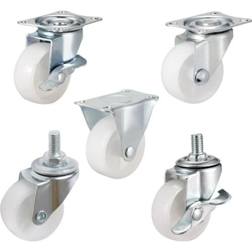 1.5 '' Single Wheel Caster Caster, Rectangular Plastic Turntable, Flexible Lightweight Caster Wheel, 2pcs