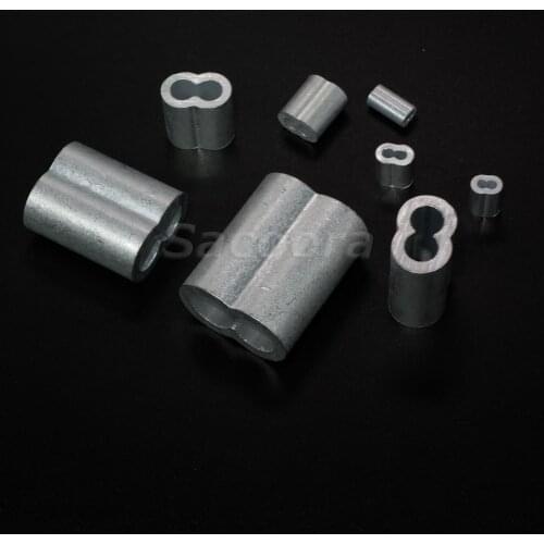 1mm~8mm Aluminum Cable Crimps Sleeves Clip Fittings Loop Sleeve