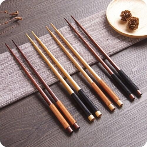 1 pair wooden chopsticks kitchen cutlery fried chopsticks chopsticks sushi tie line pointed chopsticks Japanese style tableware