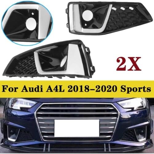 1 Pair Front Bumper Fog Light Grill Car Fit For Audi Sports A4L 2018-2020 Auto accessories 8WD807681J 8WD807682J