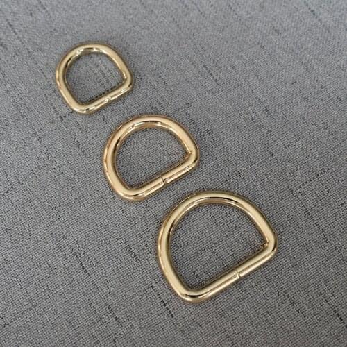 1 Pcs/Pack 15mm 20mm 25mm Webbing Strap D Ring For Bag Accessory Belt Loop Buckle Metal Hardware Pet Dog Collar Leads Leather