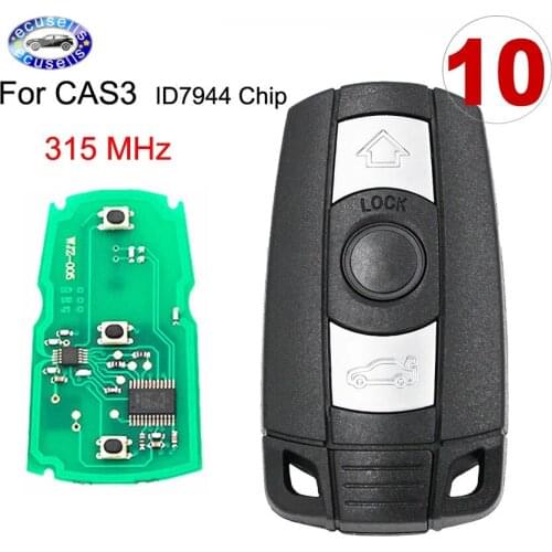 10PCS/LOT HOT SALE 3 Button Remote Key for BMW 3 5 Series X1 X6 Z4 and More Others 315MHZ With ID7944 Chip