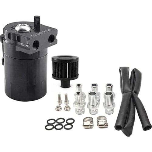 300ml Oil Catch Can Kit Car Universal Baffled Aluminum Oil Reservoir Fuel Catch Tank With Air Filter Red Black Blue