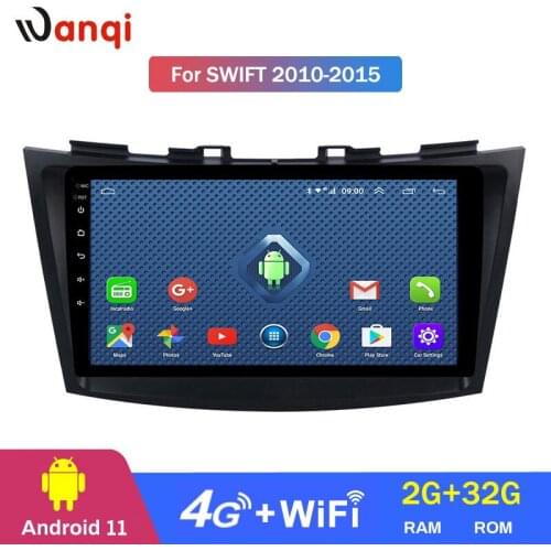 4G Lte All Netcom Wanqi Android 8.0 2+32G wifi 2.5D 9inch full touch HD screen for SUZUKI SWIFT 2010-2016 CAR DVD GPSNavigation