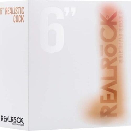 6 "REALISTIC COCK WITH SCROTUM - NUDE