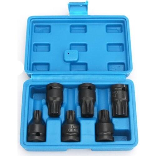 6pcs hollow plum blossom sleeve bit T55 T60 T70 T80 T90 T100 Star Plum Blossom Wrench auto repair special star batch tool