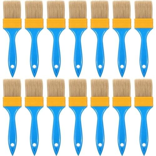 ABSF 20Pcs Plastic Brush 2Inch Plastic Handle Nylon Filament Plant Brush Long Handle Plastic Brush