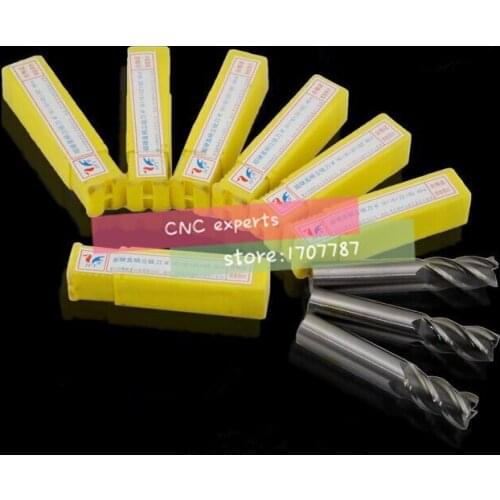 Free shipping High Quality 5pcs 4F-2.0~10.0 End Mill,Four Flute HSS & Aluminium End Mill Cutter CNC Bit, Milling tools