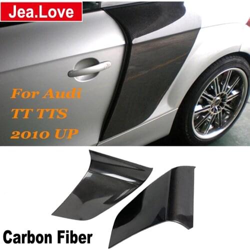 Real Carbon Fiber Side Door Fenders Flares For Audi TT TTS R8 2010 UP Body Styling Kit Part