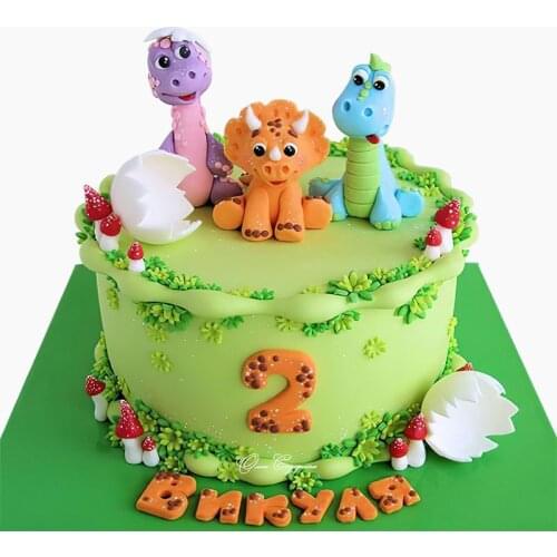 Dinosaur Party Cake Topper Decor For Kids Happy Birthday Boy Dinosaur Cake Decoration Party Supplies Baking Lovely Gifts