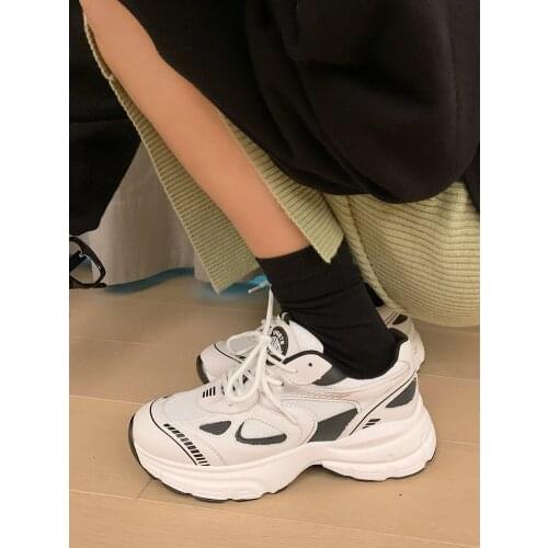 EshtonShero Women Sneakers Spring Platform Running Shoes Breathable Sport Shoes Womens Mixed Color Suede Leather Walking