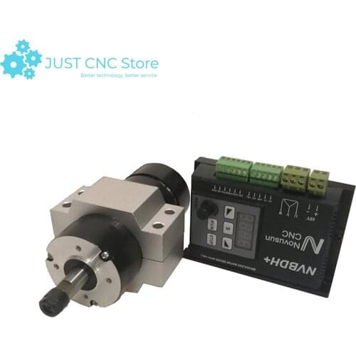 Motor controller CNC kit 1 pcs Brushless motor driver 400W 1 pcs Brushless spindle motor 48VDC ER8 2 pcs Aluminum motor block