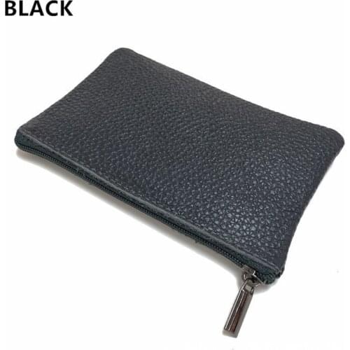 Genuine Leather Zipper Wallet Coin Bag Head Layer Cowhide Simple Wallet Bank Note Small Bag Single Zipper Wallet Money Bag Gift