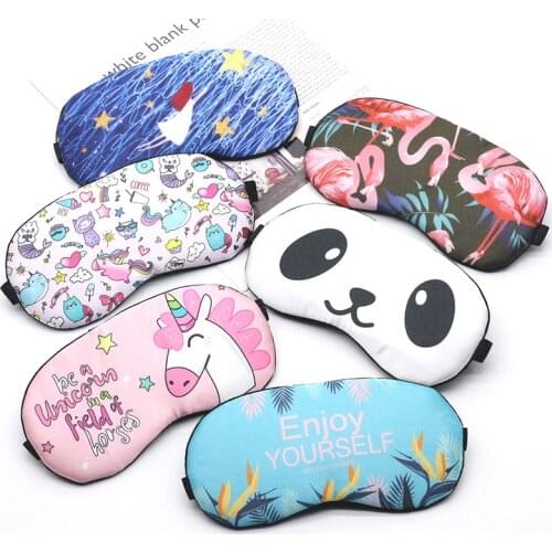 Sleeping Mask Silk Eye Cover Sleep Night Silk Cute Mask Eyes Bandage Sort Blindfold Band Aid For Travel Women Men Relax Nap