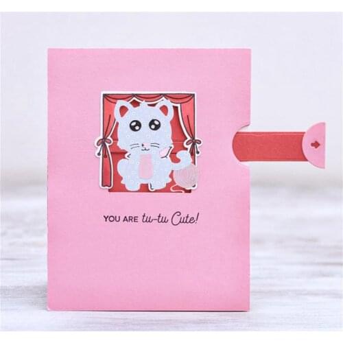 Cute Cartoon Animal Cat Metal Cutting Dies Stencils For DIY Scrapbooking Decorative Embossing Suit Paper Cards Die Cutting 2019