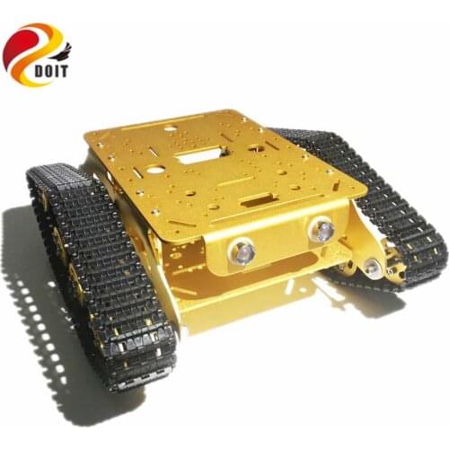 DOIT Metal Robot Tracked Tank Car Chassis Caeser TD300 with Aluminum Alloy Chassis/Frame for Robotic Competition/Modification RC