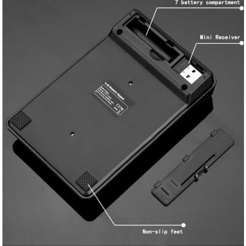 2.4GHz Mini USB Wireless Numeric Keypad 19 Keys Number Pad Numpad Receiver For Windows XP/7/ 8 Laptop PC Computer GDeals