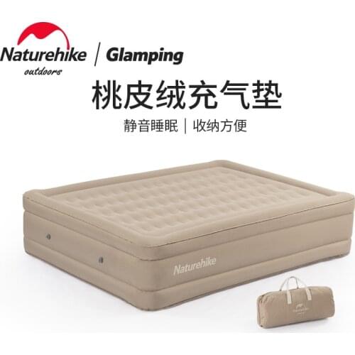 Naturehike Air Mattresses 46cm Thick Peach Skin TPU Camp Sleeping Gear Camping Hiking Inflatable Sleeping Pad With Air Pump
