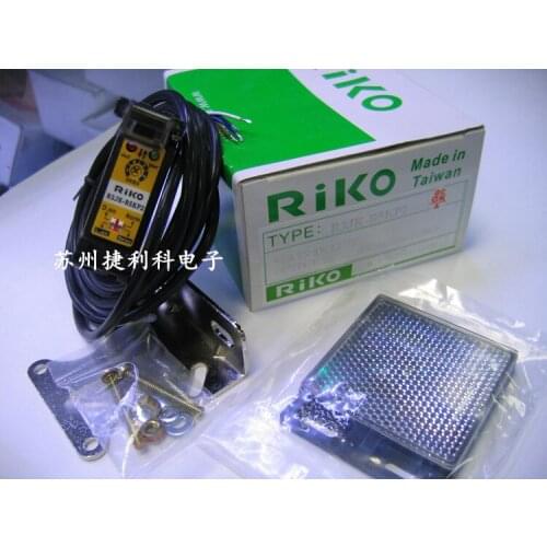 New original Taiwan RIKO LeCroy / Riko sensor square photoelectric switch R3JK-R5KP2 with reflector plate