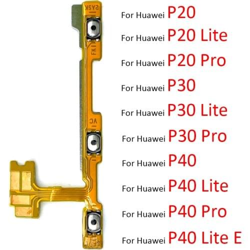 New Power On Off Volume Side Button Key Flex Cable For Huawei P8 P9 P10 Plus P20 P40 Lite P30 Pro Replacement Parts