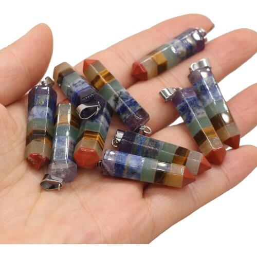 New Style Natural Stone Pendant Pyramid Reiki Healing Gemstone Charms For Jewelry Making DIY Necklace Anklet Accessory