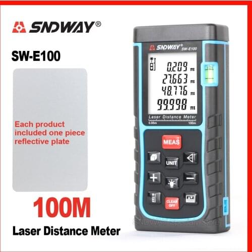 SNDWAY Handheld Laser Distance Meter Rangefinder Range Finder SW-E40m 50m 60m 70m 80m 100m Tape Trena Ruler Tester Hand Tool