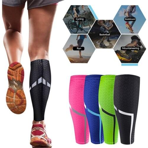 Sports Full Length Leg Compression Sleeves Basketball Knee Brace Protect Calf and Shin Splint Support for Men Women