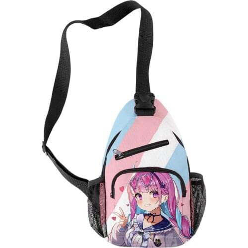 HOLOLIVE minato aqua Merch Mens shoulder bag messenger outdoor sports one shoulder chest daily picnic canvas messenger bag