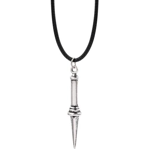 Supernatural Angel Sword Dagger High Quality Vintage Rope Leather Necklace Classic Teleplay Women And Men Pendant Necklace Gifts