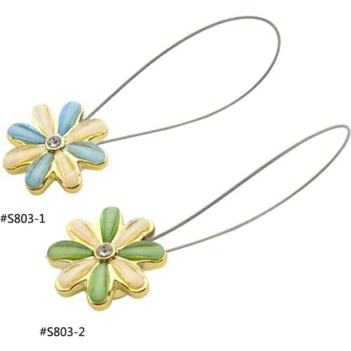 Chzimade Resin Flower Window Curtain Buckle Fashion Magnetic Curtain Clip Tiebacks