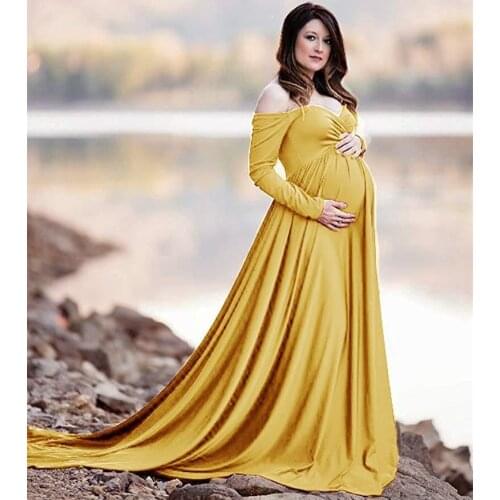 Women 2019 Maternity Dresses For Photo Shoot Long Maxi Dress Maternity Photography Props Cotton Pregnancy Dress Maternity Grown