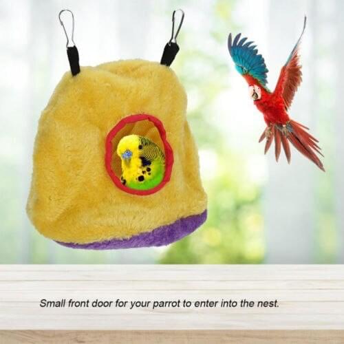 Pet Bird Parrot Parakeet Budgie Warm Hammock Cage Hut Tent Bed Hanging Cave Cage Hut Tent Pet Toy