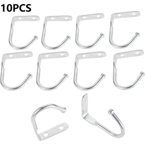 20/10/2 PCS Metal Ceiling Hooks Zinc Alloy Single Prong Bedrooms Bathrooms Kitchen Wall Hanger Hooks Coat Hat Towel Hook Silver