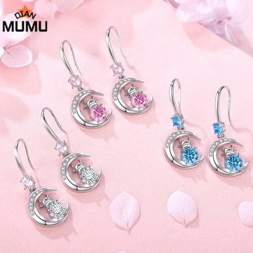 2021 new zodiacal year good luck zodiac bull earrings moon bull earrings drop earrings diamond earrings