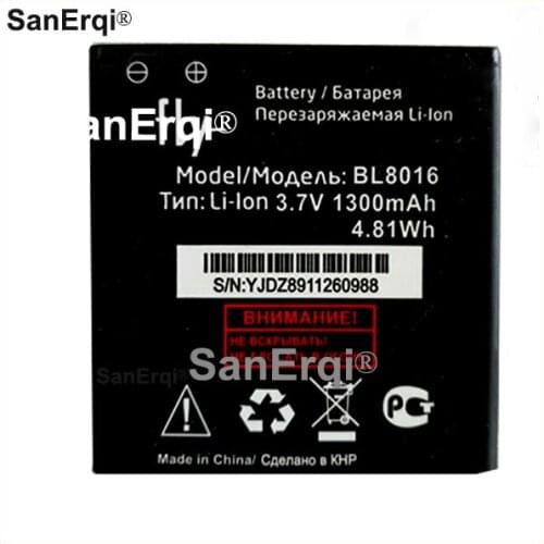 10pcs 3.7V 1300mAH High Quality BL8016 battery for Fly BL8016 Cell Phone Battery Rechargeable Li-ion battery