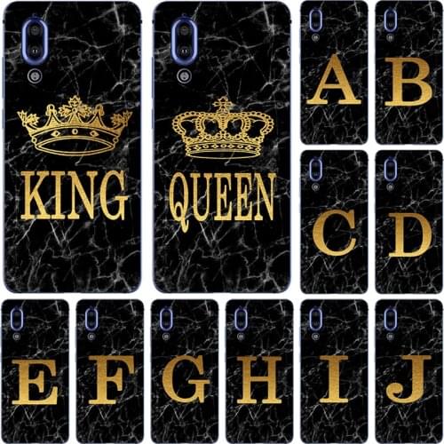 Phone Case for Sharp Aquos Zero Basic DX 2 R5G Sense 4 Plus 5G S3 Mini S2 Marble Golden alphabet background Soft Cover Fundas